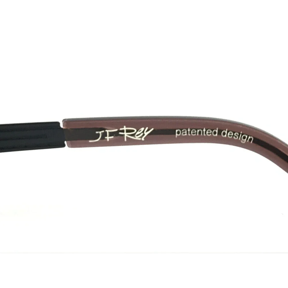J.F. Rey Eyeglasses Frames JF2551 0075 Matte Black Purple Half Rim 52-18-134